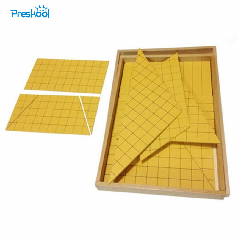 Kids Nature Education - Triangles en bois jaune Montessori pour
