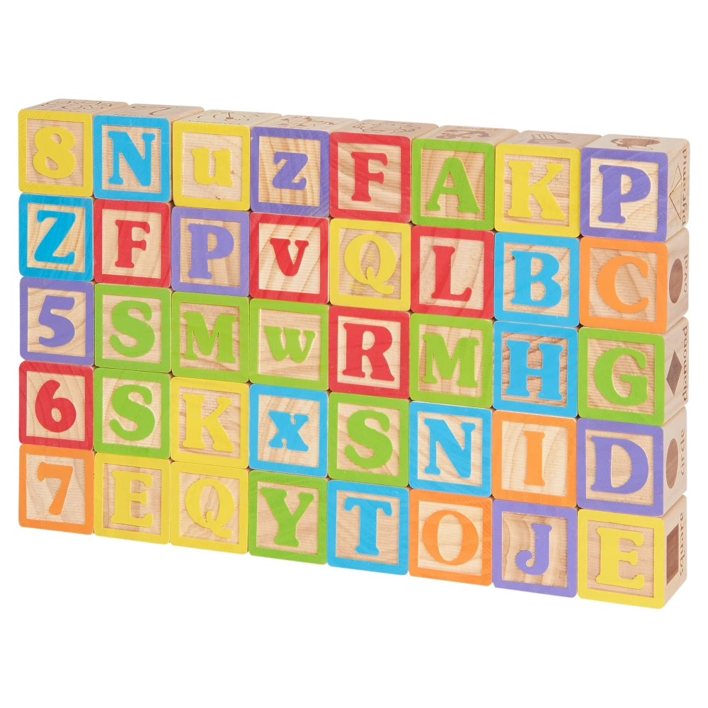 Abc Kids Early Education - Ensemble de blocs en bois ABC,
