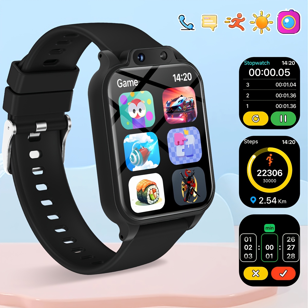 Kids Education Calculator - Montre connectée pour enfants avec 18