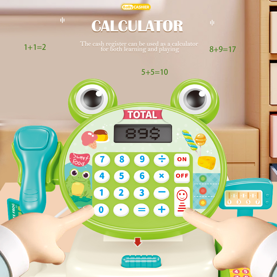 Kids Education Calculator - Caisse enregistreuse jouet pour enfants, jeu