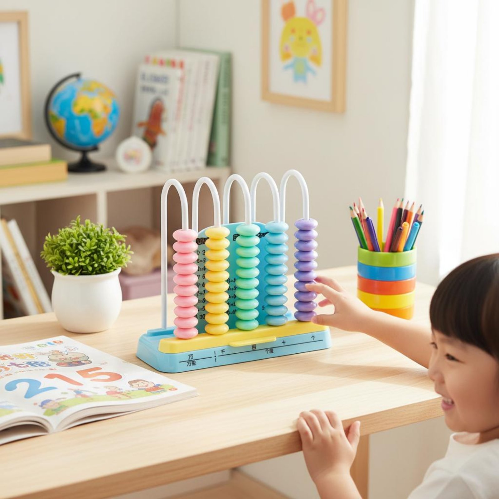 Kids Education Calculator - Abacus à Réinitialisation Rapide pour Enfants,