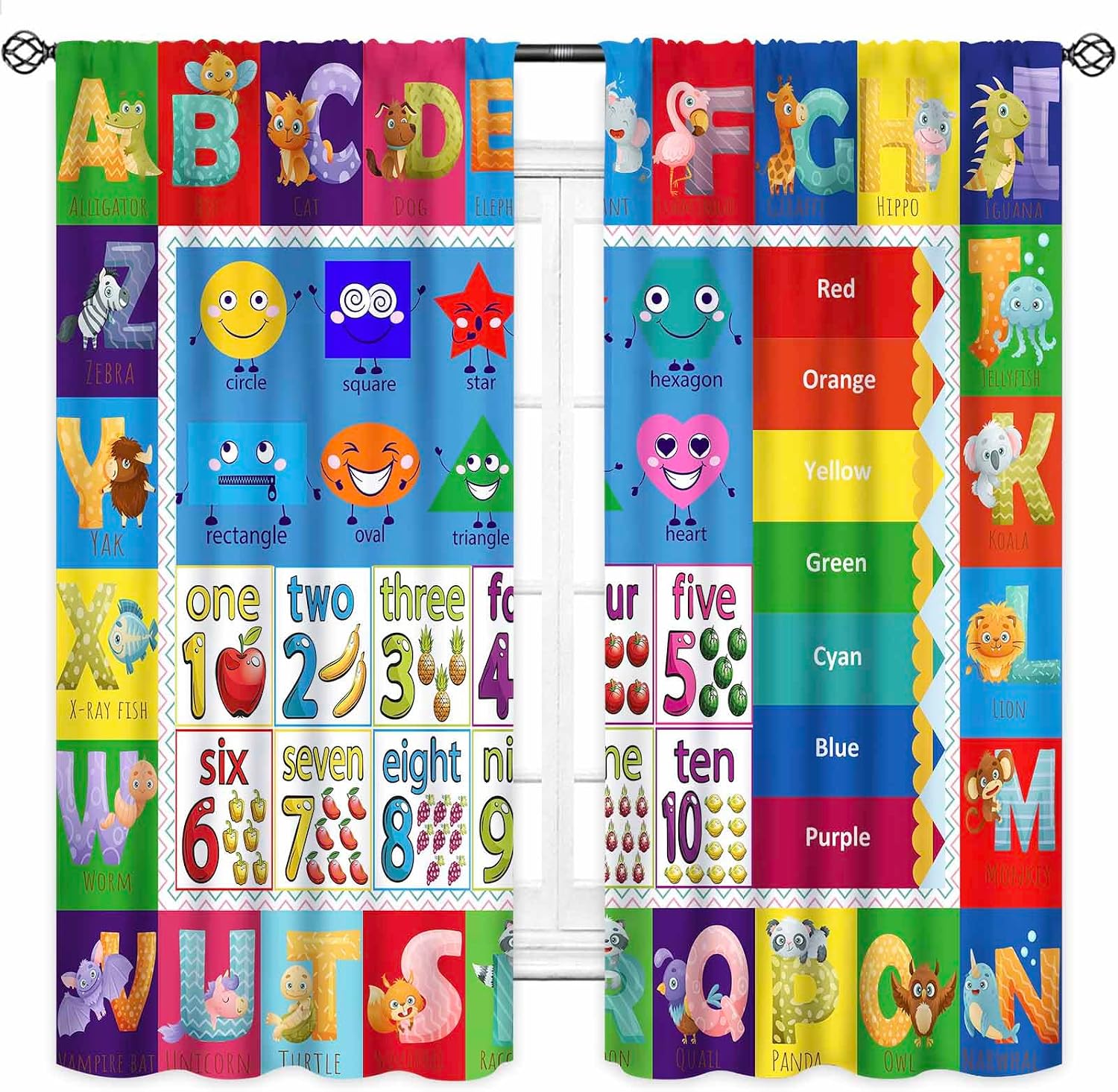 Panneaux de rideaux ABC en for - Abc Kids Early Education avis et prix