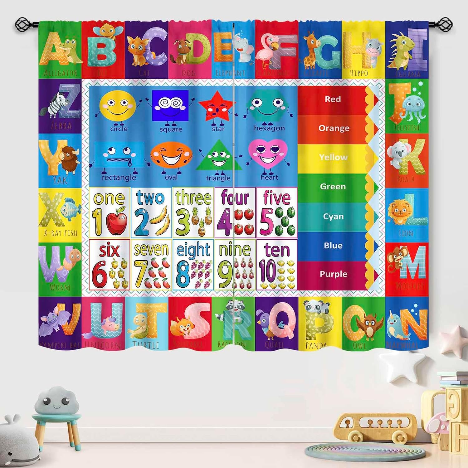 Panneaux de rideaux ABC en for - Abc Kids Early Education avis et prix