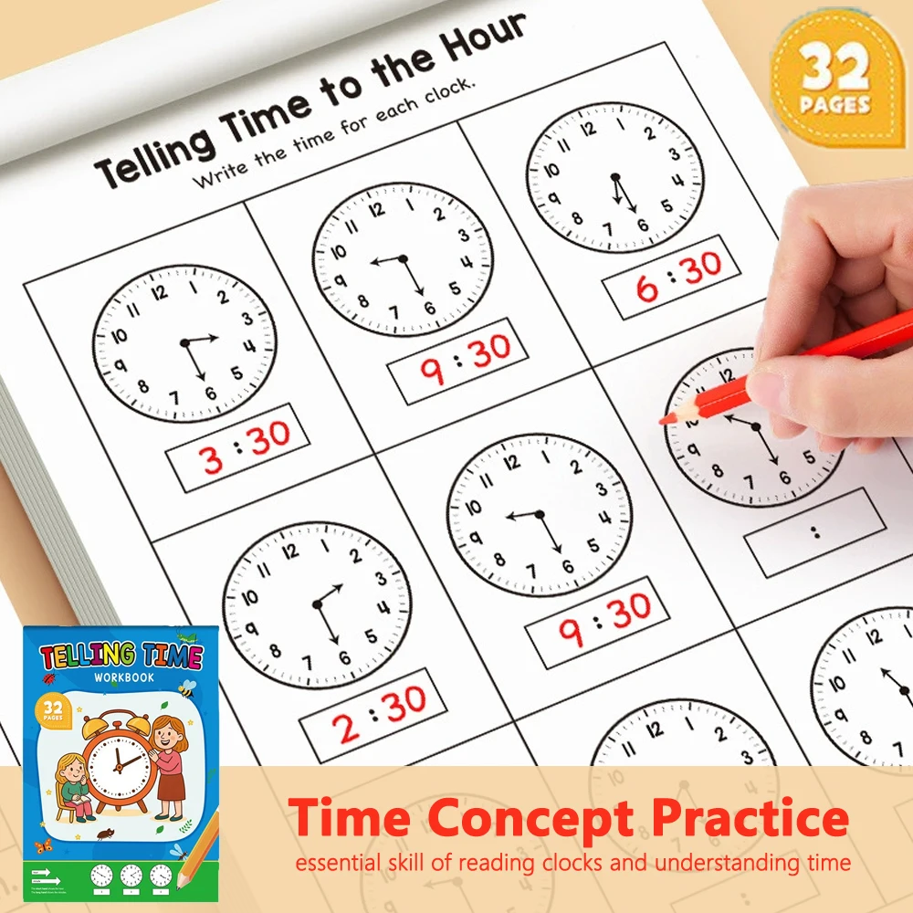 Cahier d'exercices sur le temp - Learning Workbook Preschool avis et prix