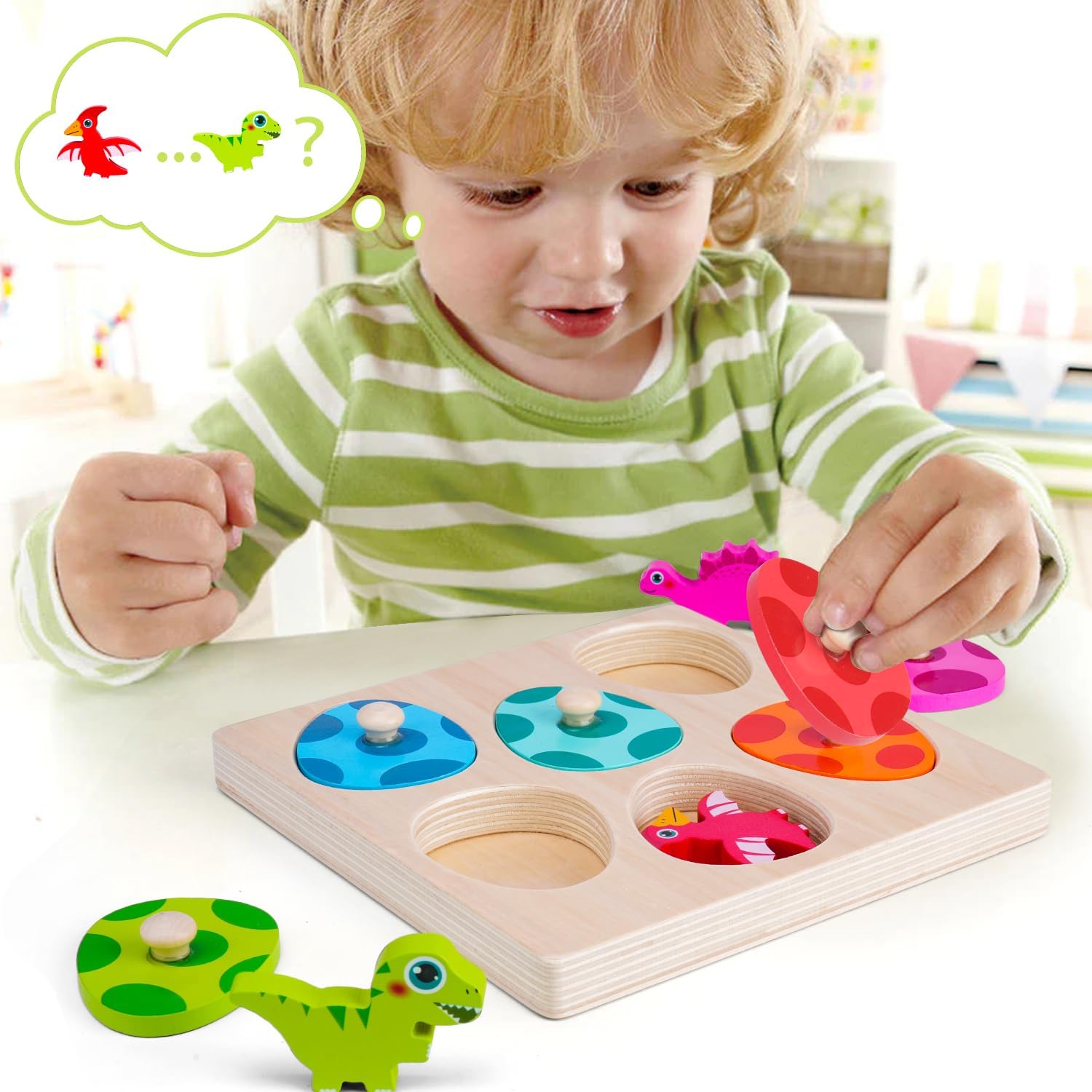 Puzzle dinosaure en bois, joue - Kids Nature Education avis et prix
